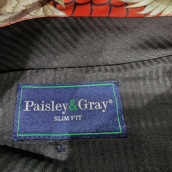 Paisley & Gray Slim Fit | 36/32 | Brown & Blue Plaid Pants - Picture 4 of 5